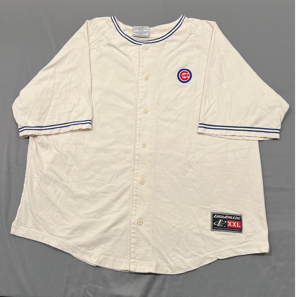 Vintage Chicago Cubs Kerry Wood 34 Logo Athletic Jersey Mens XXL White 90s MLB